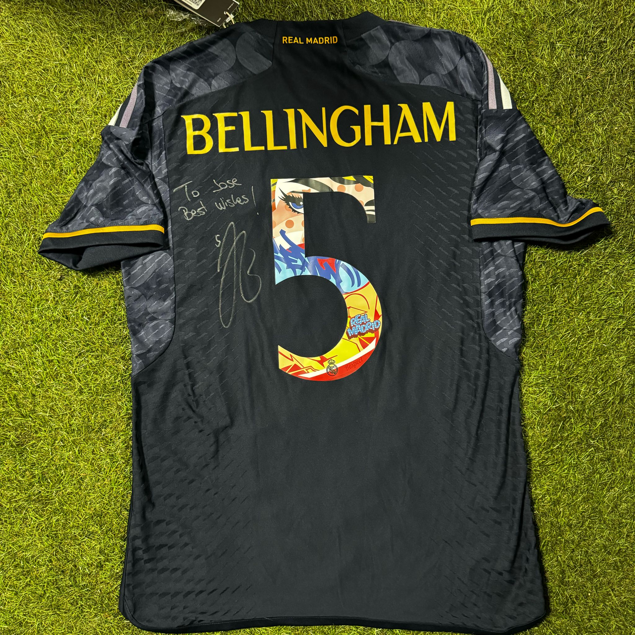 Camiseta Jude Bellingham Firmada Conseguida a Través de Proveedor de Confianza de SPORTCOA